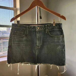 Lover's+Friends-Elijah raw hem‎ denim skirt
